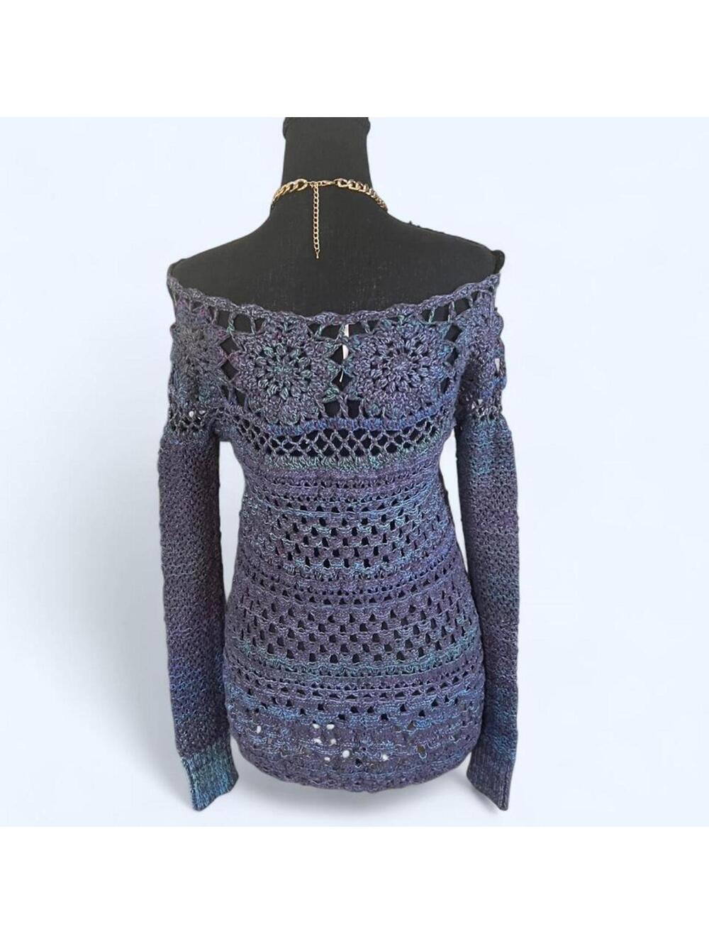 Vintage Y2K Free People Crochet Boho Fairycore Festival Top size extra small 🦋 - Picture 4 of 7